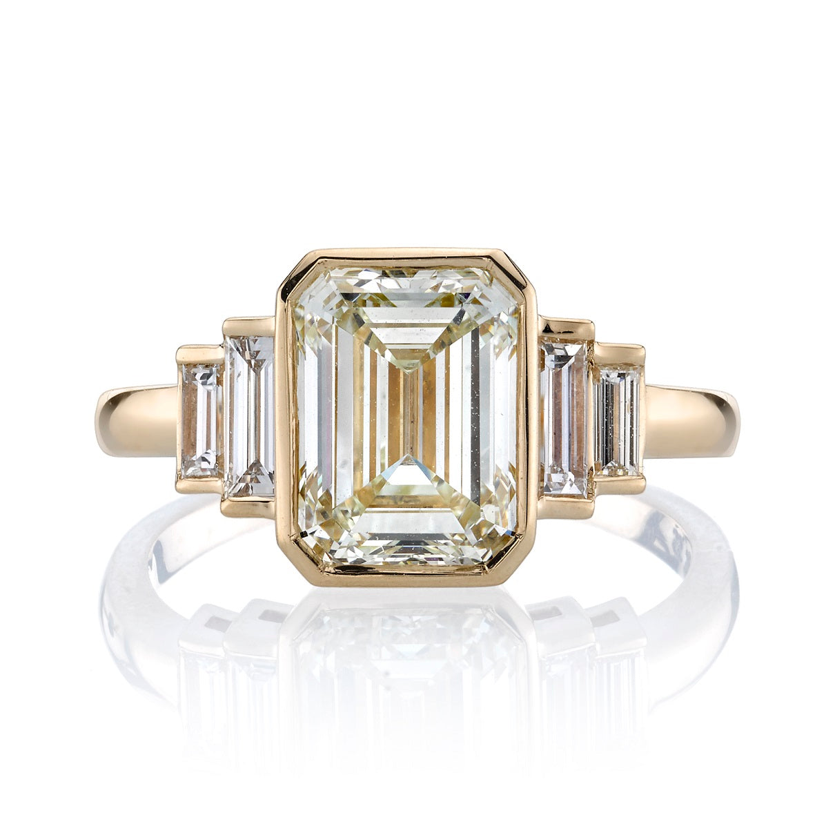 Emerald Diamond "Caroline" Engagement Ring