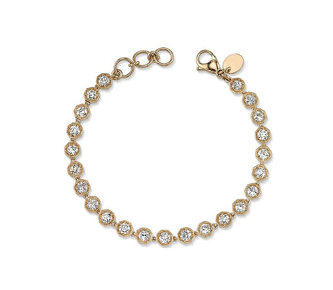 Multi-Strand Diamond Necklace in 14K Yellow Gold