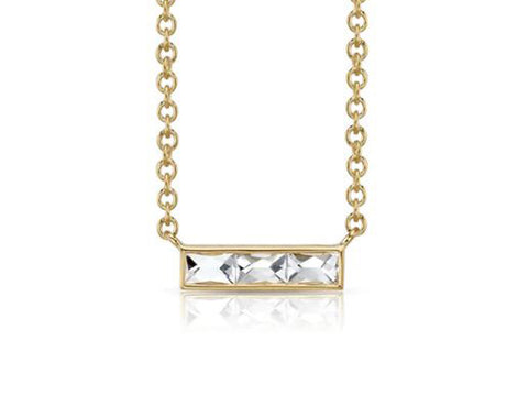 14K Yellow Gold "Paperclip" Chain Necklace
