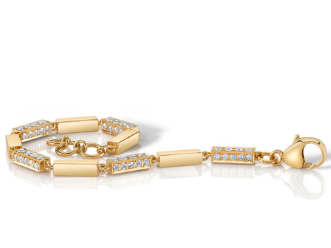 Vintage-Style Diamond and Sapphire Bracelet
