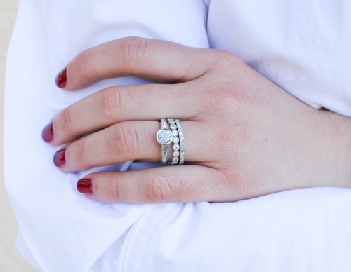 Old European Cut Diamond "Gabby" Wedding Ring