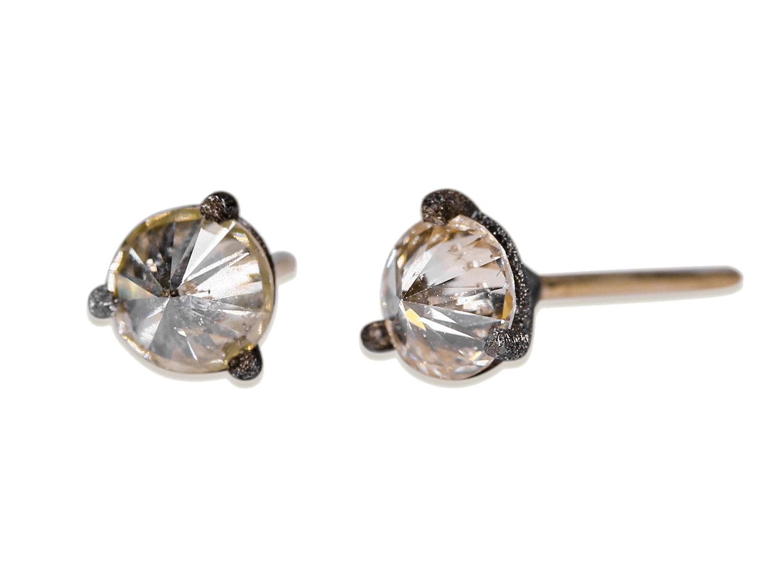 Inverted (Upside Down) Diamond Stud Earrings