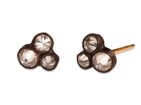Round, Marquise and Pear-Shaped Diamond Stud Earrings