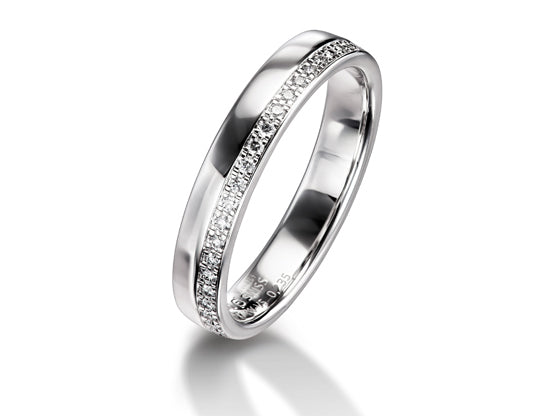 Simple Simple White Gold and Diamond Wedding Band in Washington DC