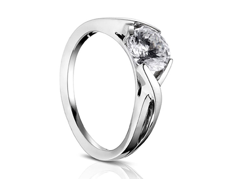 Round Diamond Solitaire Engagement Ring in Palladium